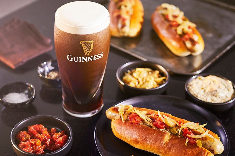 Pint of Guinness and a hotdog - listing